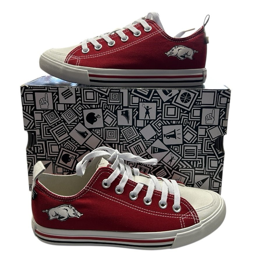 SKICKS Arkansas Razorbacks Low Top Sneakers Womens size 8 BRAND NEW! Go Hogs Go!