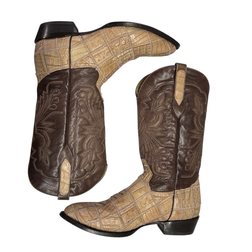 Corral Boots Exotic Alligator Inlay Cowboy Western Boots  SIZE 11 D | Finer Things Resale