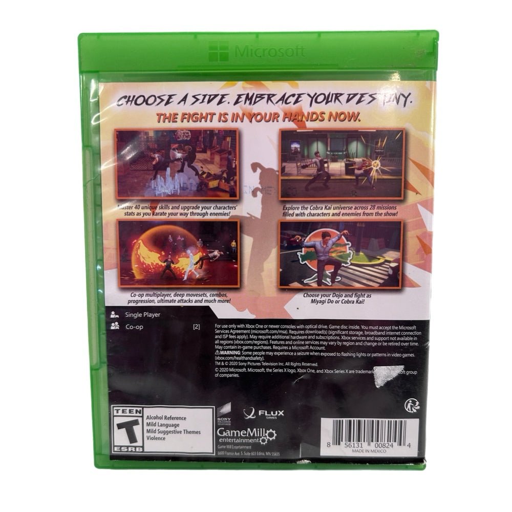 Cobra Kai: The Karate Kid Continues XBOX One Game Microsoft 2020 GameMill Teen | Finer Things Resale