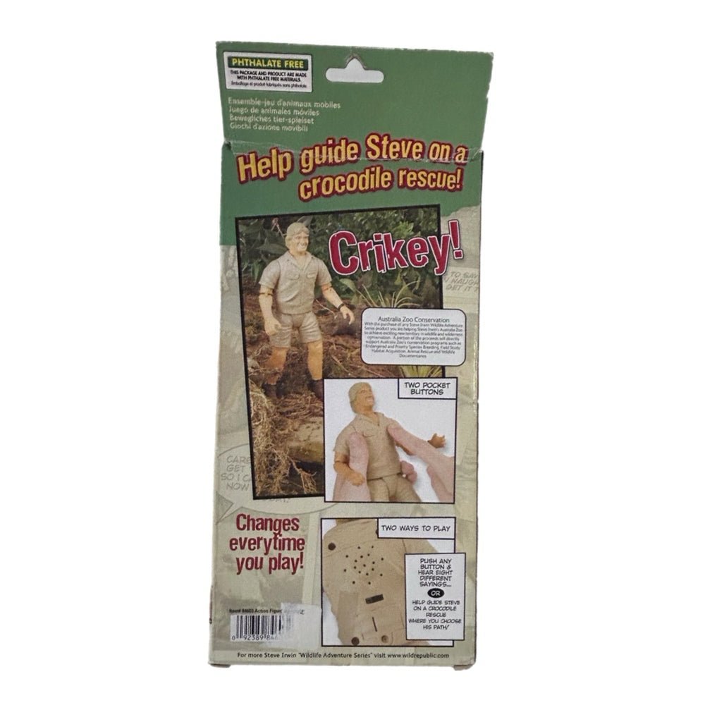 Steve Irwin Crocodile Hunter Wildlife Adventure Series Talking Doll 2006 NIB | Finer Things Resale