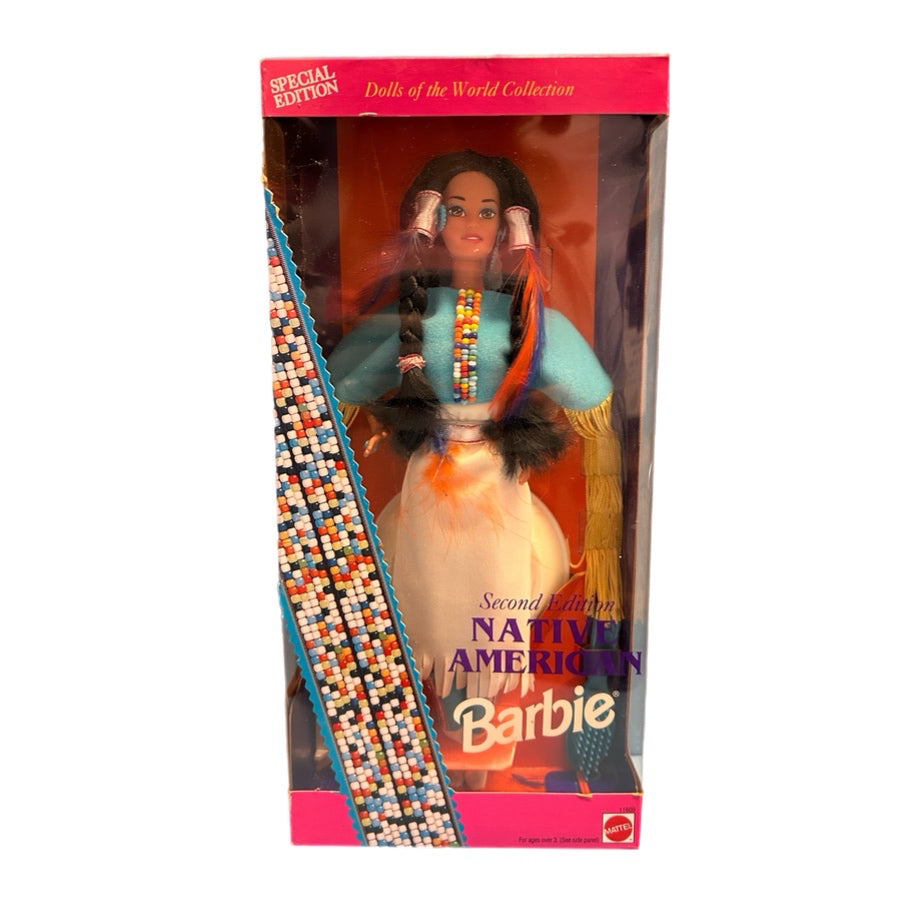 Native American 2nd Edition Barbie Dolls of the World  Mattel 11609 NRFB 1993 | Finer Things Resale