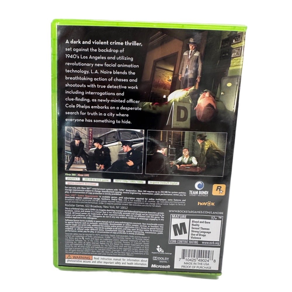 L.A. Noire (2011) | Xbox 360 Game | Pure Xbox L.A. Noire (2011) | Xbox 360 Game | Pure Xbox
