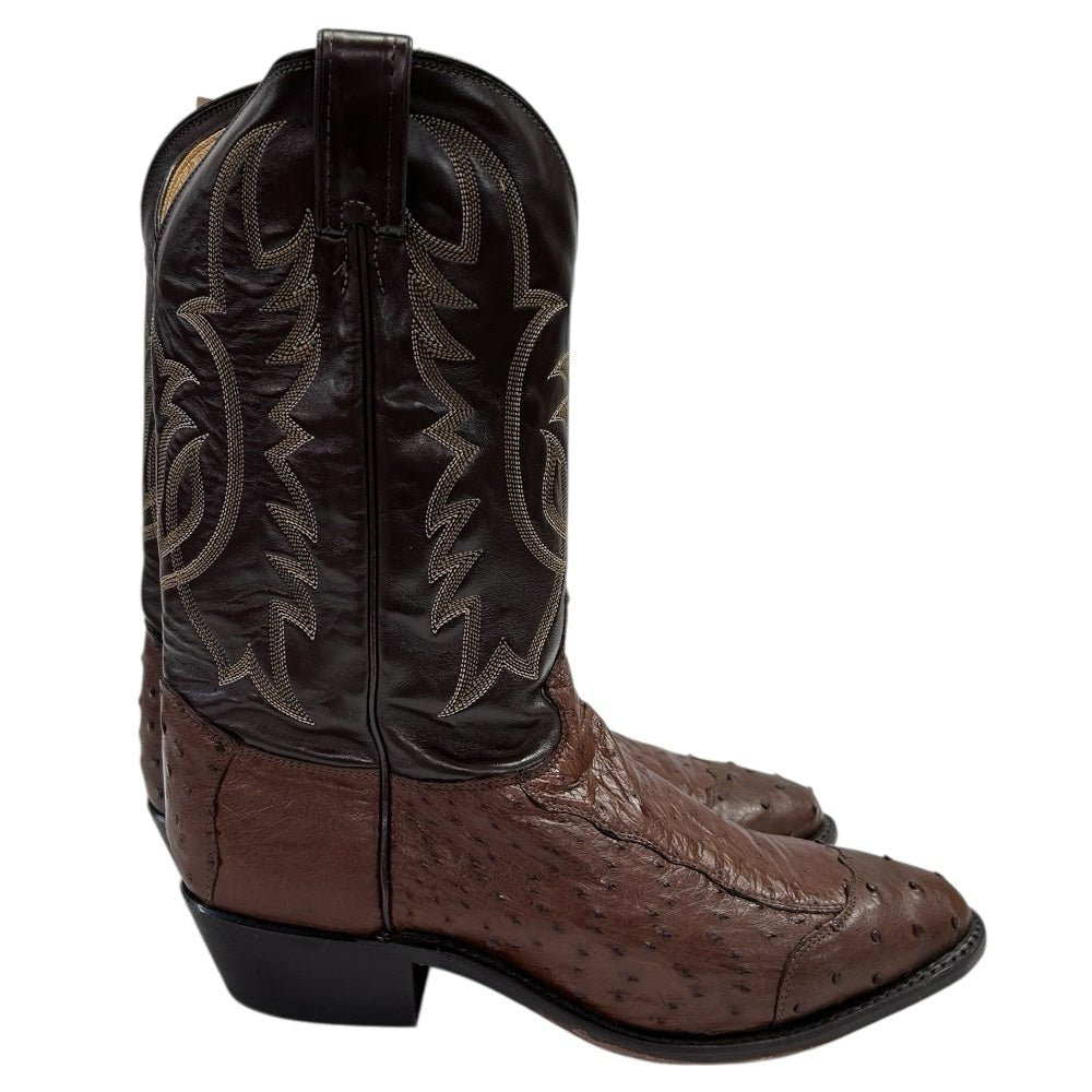 Tony Lama Full Quill Ostrich Western Cowboy Boots SIZE 11D Made in USA | Finer Things Resale
