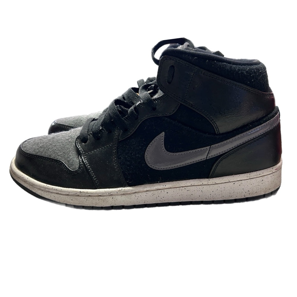 Air Jordan 1 Mid Premium Winterized Black Gray Sneakers SIZE 10.5 | Finer Things Resale