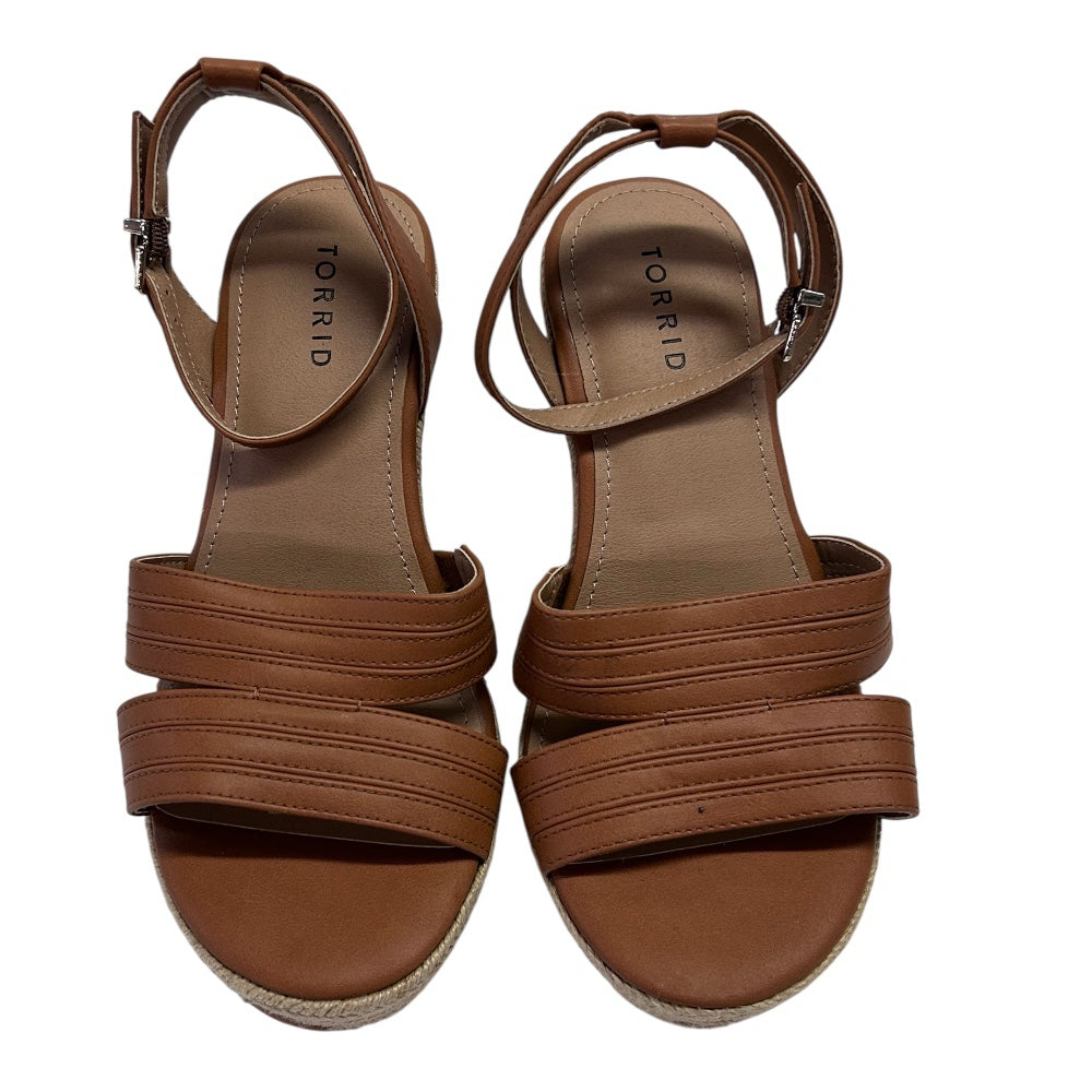 Torrid Cutout Espadrille Platform Sandals SIZE 8.5 W
