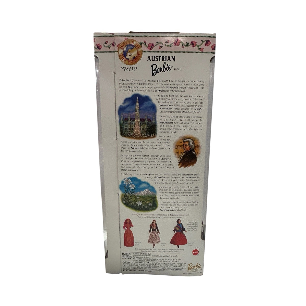 Austrian Barbie Doll Dolls of the World Collector Edition 1998 NRFB NIB