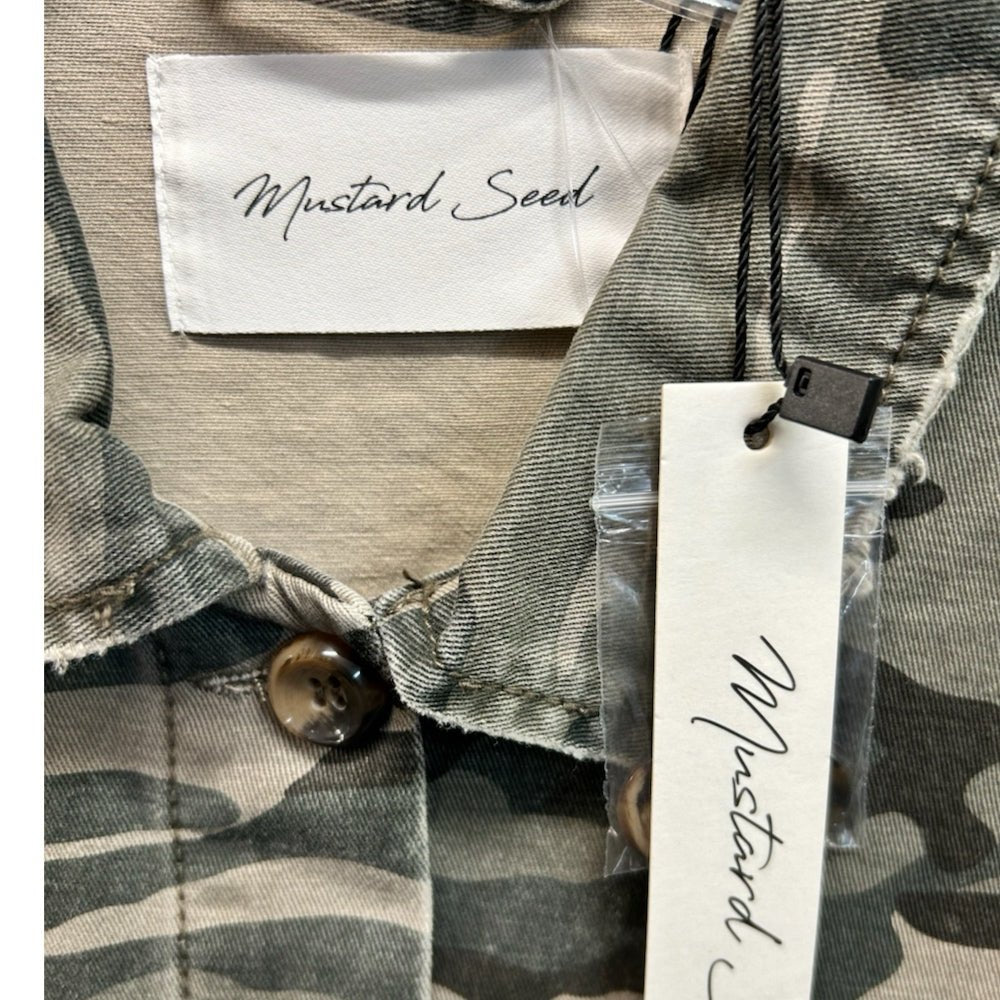Mustard Seed camouflage jacket SIZE LARGE NEW WITH TAGS! | Finer Things Resale