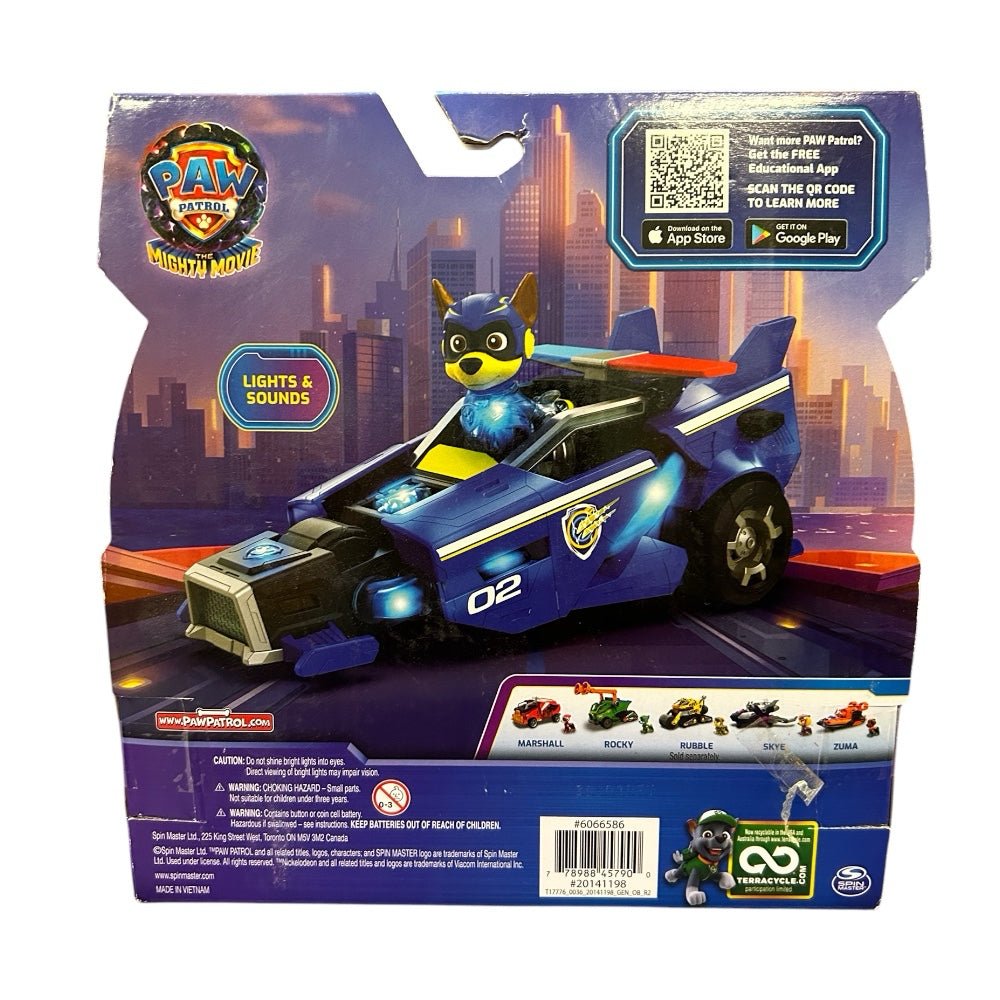 Paw Patrol The Mighty Movie Chase Mighty Movie Cruiser action figure NEW! | Finer Things Resale