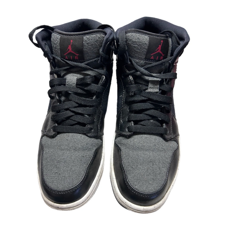 Air Jordan 1 Mid Premium Winterized Black Gray Sneakers SIZE 10.5 | Finer Things Resale