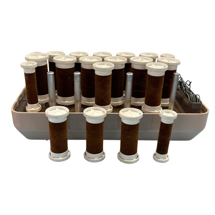 Clairol Custom CareSetter Flocked Velvet Hair Hot Rollers KF-20 VINTAGE 1980's | Finer Things Resale