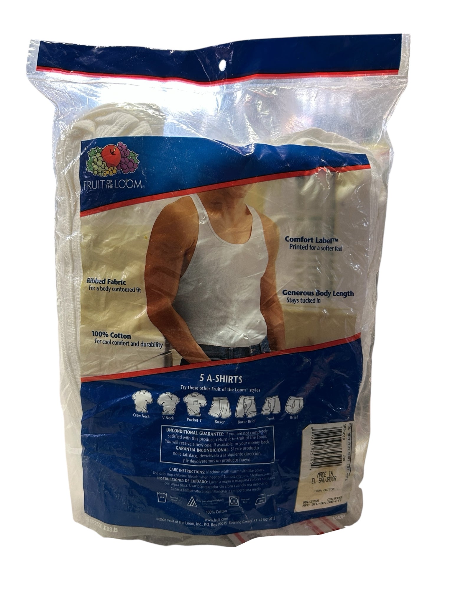 Fruit of the Loom Tank A-shirts cotton tagless 5 pack Size 2XL NEW! | Finer Things Resale