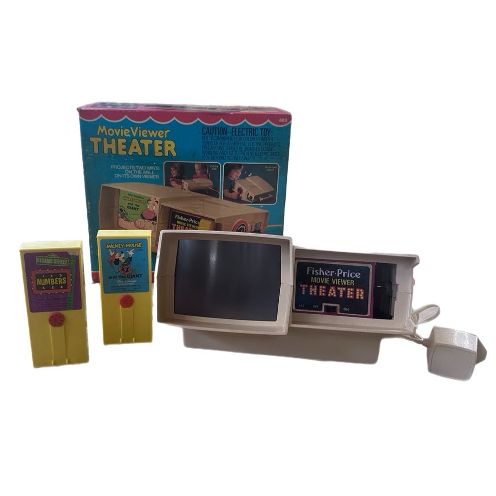 Fisher Price Movie Viewer Theater 2 cartridges Original Box VINTAGE 1977 Works! | Finer Things Resale