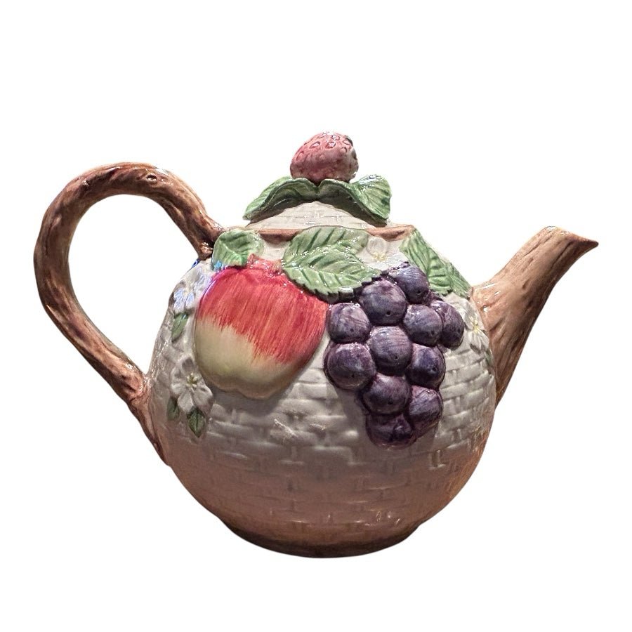 Fitz & Floyd Fruit Fair Teapot with lid VINTAGE 1990 | Finer Things Resale