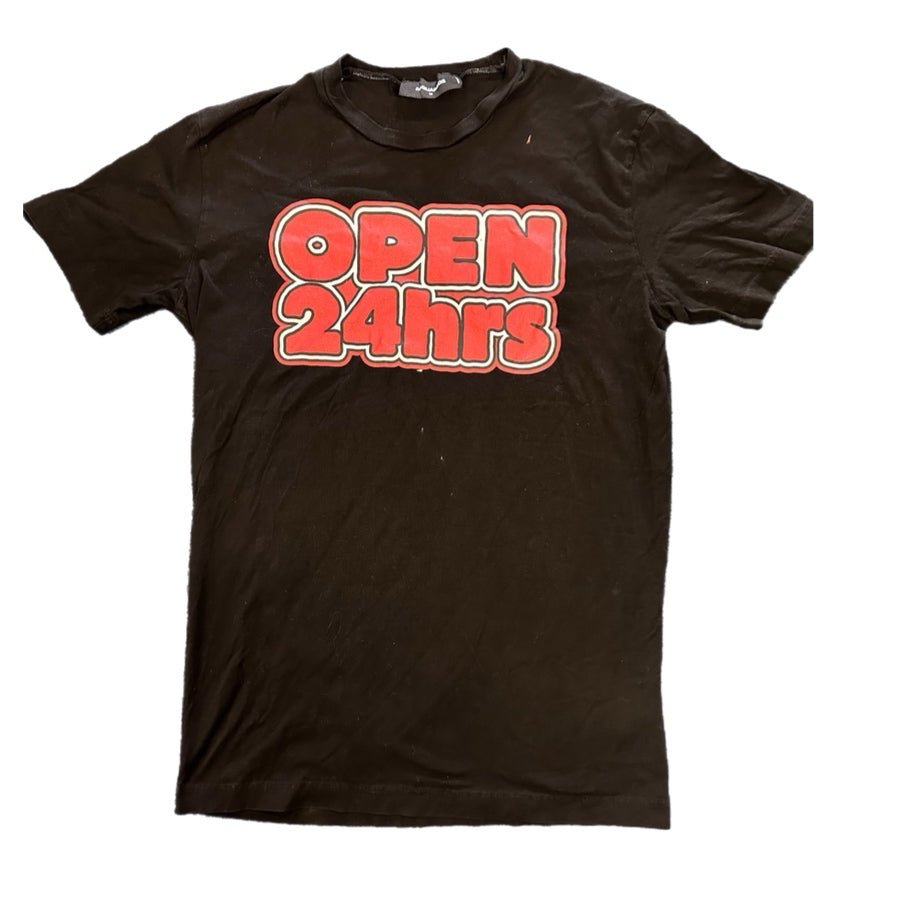 Dsquared2 Open 24 Hours Cool Fit Graphic T-Shirt Mens M | Finer Things Resale