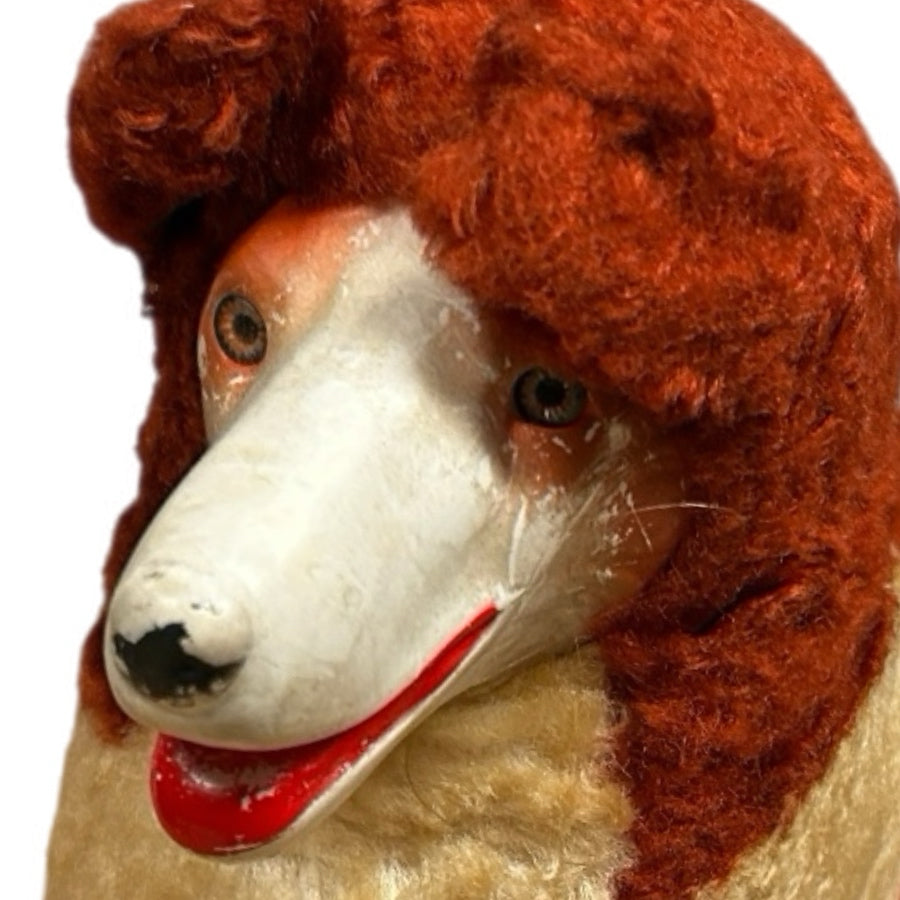 Vintage 1950's Rubber Face Plush Collie Dog Japan Era Stuffed