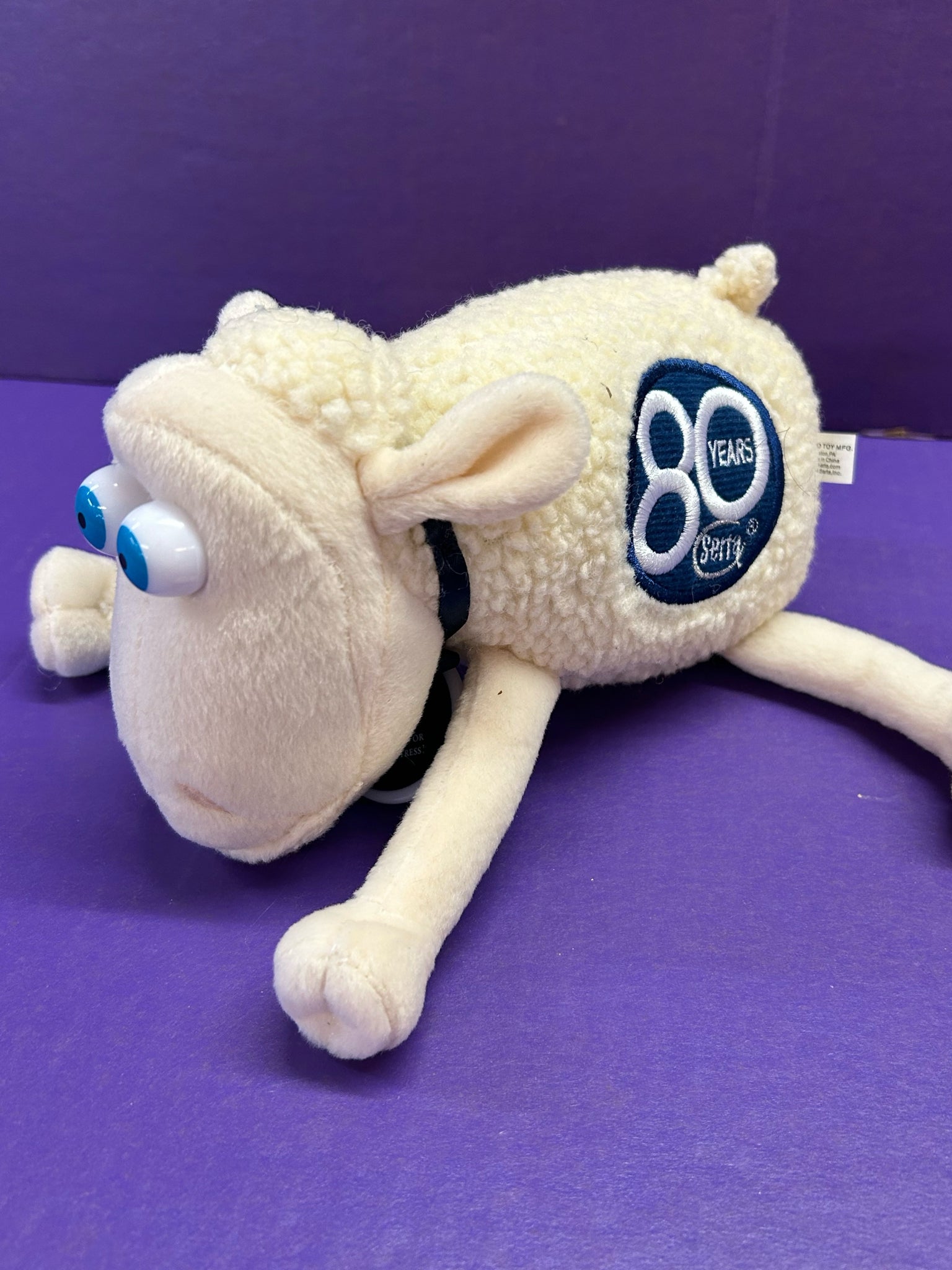 Serta Mattress 80 Years & Counting plush stuffed sheep #80 | Finer Things Resale