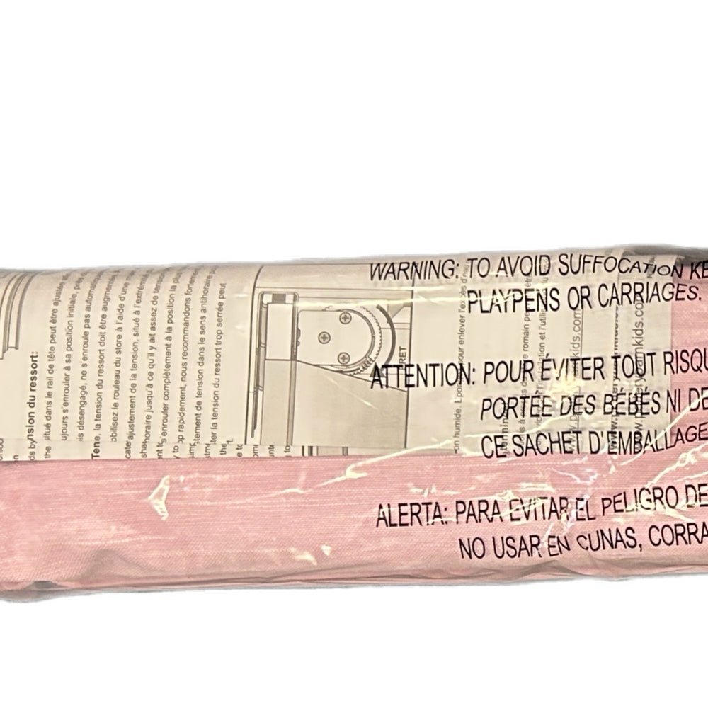 Pottery Barn Kids Linen Cordless Blackout Roman Shade Blush Pink 32x64 BRAND NEW | Finer Things Resale