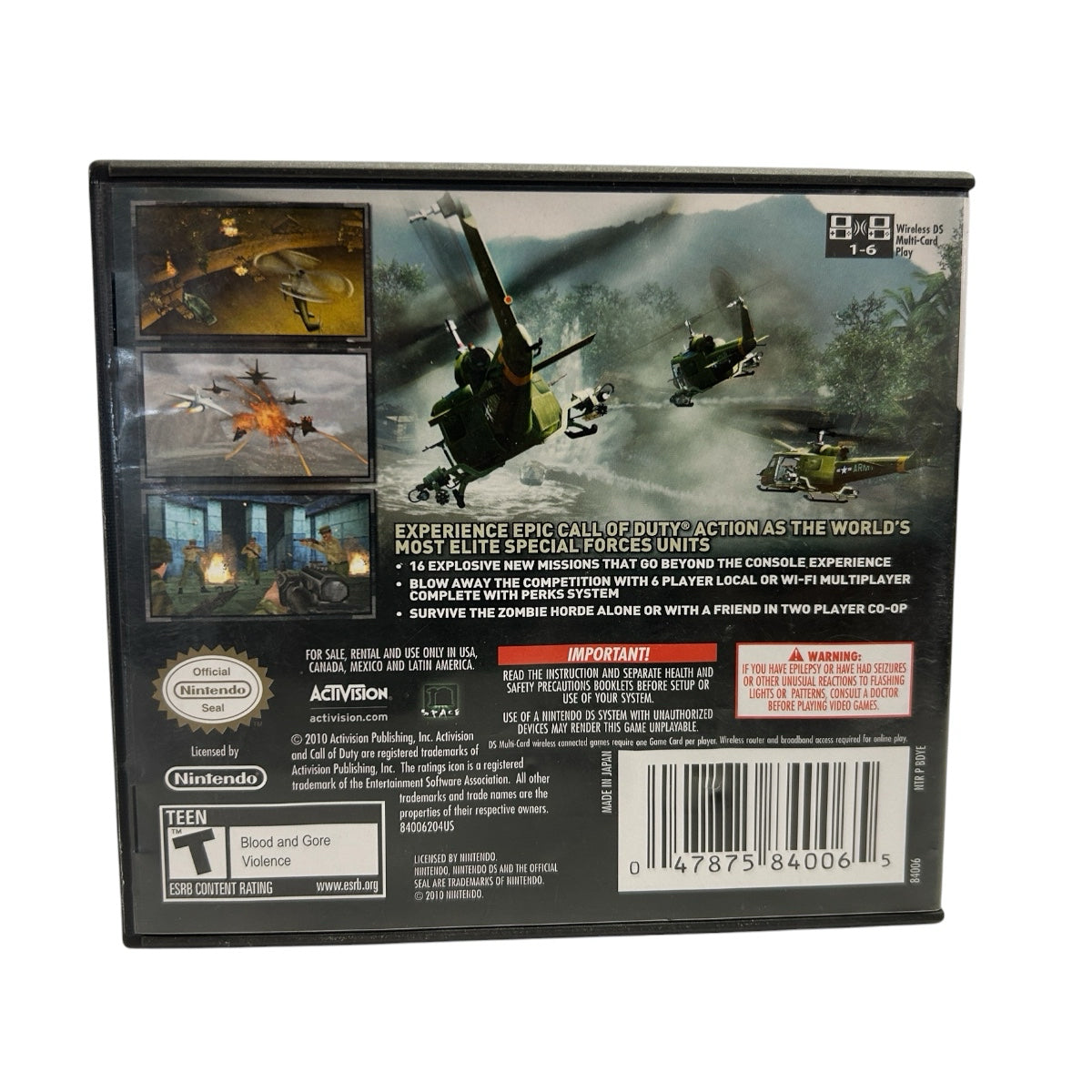 Call of Duty: Black Ops Nintendo DS Game 2010 Complete CIB Rated T