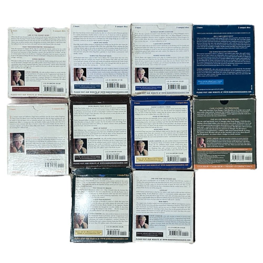 Louis L'Amour Western Audio Books on CD Set of 10  28 CDs | Finer Things Resale