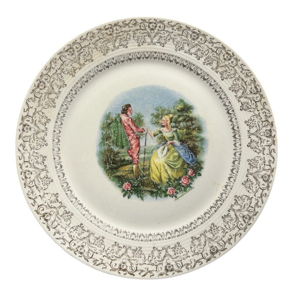 Triumph Limoges Farewell Plated 22K Gold Trim Dinner Plate VINTAGE