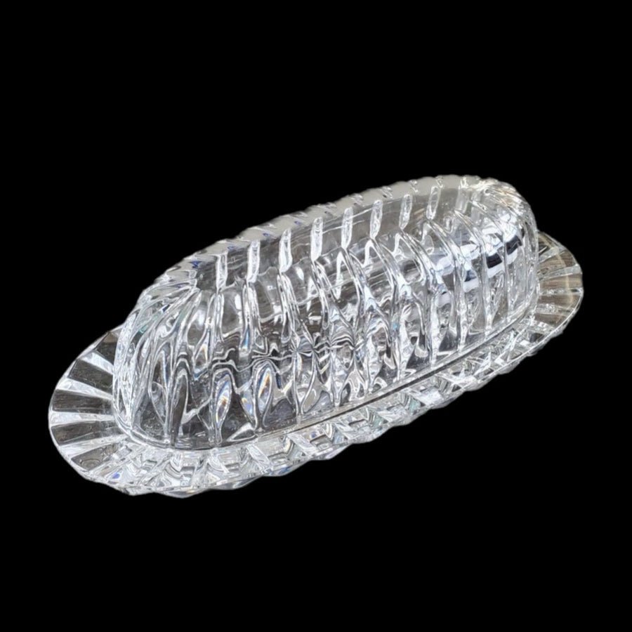 Mikasa Park Lane Crystal Covered Butter Dish VINTAGE | Finer Things Resale
