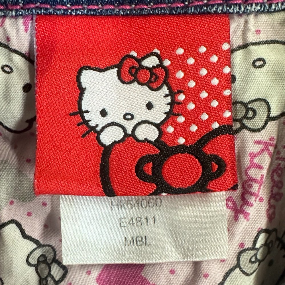 Hello Kitty rhinestone denim jean jacket SIZE 4 | Finer Things Resale