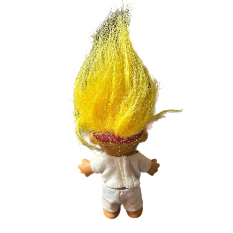 Vintage 1990's Russ Berrie NFL Washington Redskins Troll Doll Yellow Hair 5" | Finer Things Resale