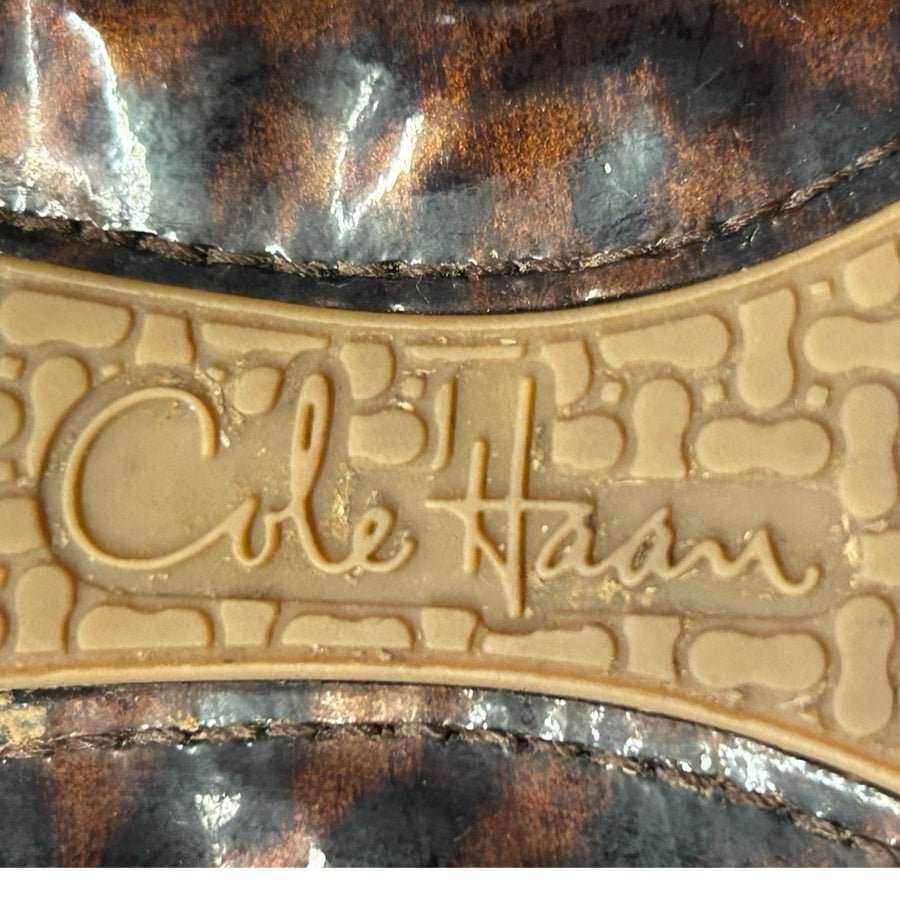 Cole Haan Patent Leather Cheetah Print Driving Loafers SIZE 7.5M | Finer Things Resale