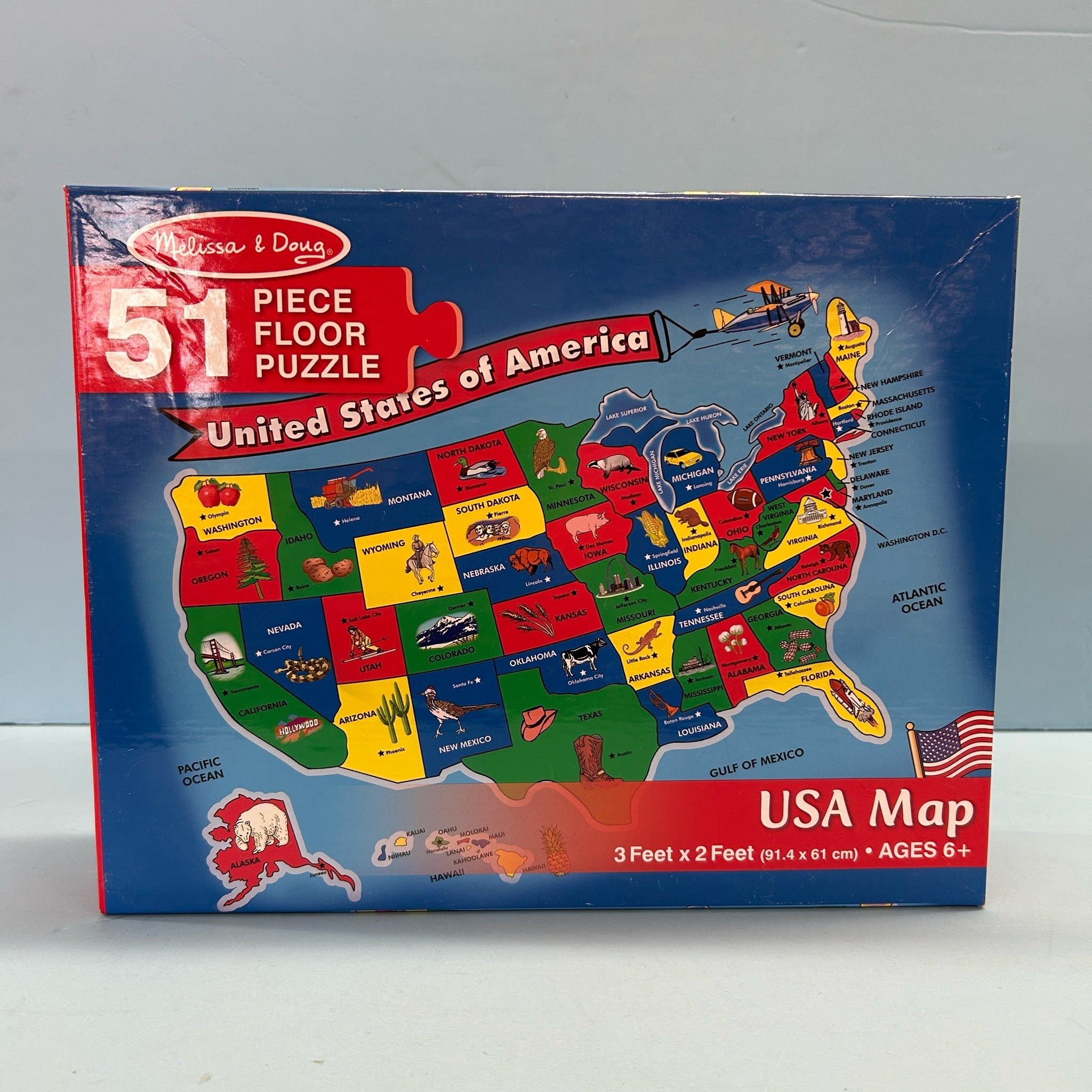 Melissa & Doug USA Floor Puzzle 51 piece | Finer Things Resale