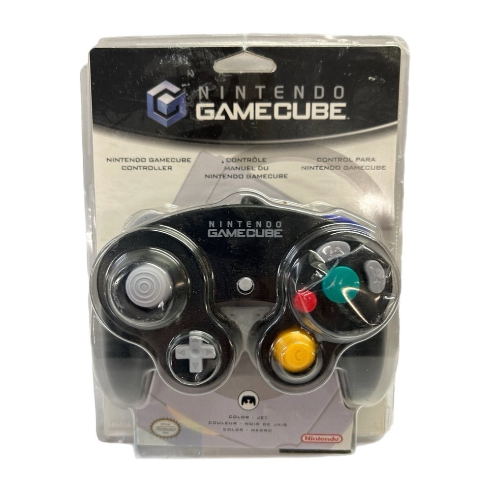 nintendo gamecube jet black wired controller 2003 brand - 0