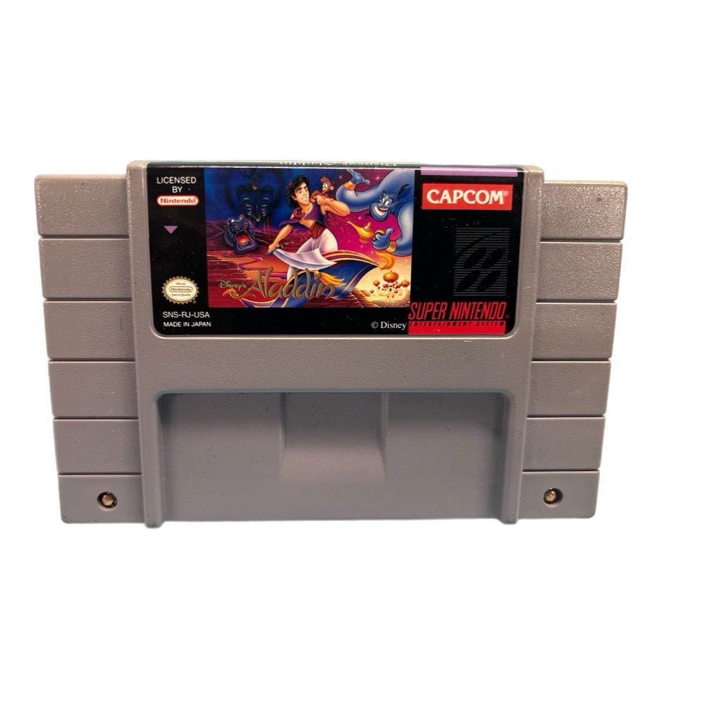 Disney Aladdin Super Nintendo SNES game with instructions Capcom 1993 | Finer Things Resale
