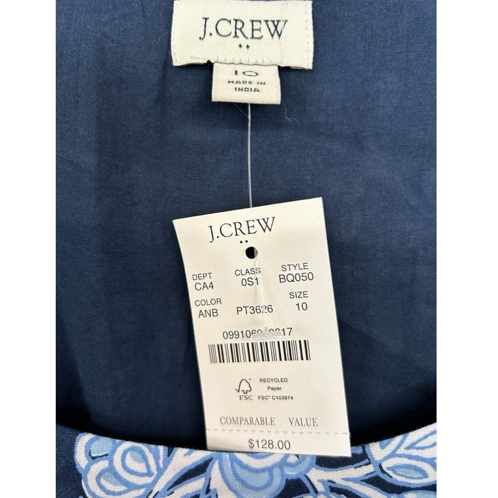 J Crew Midi floral print short sleeve dress SIZE 10 NWT!