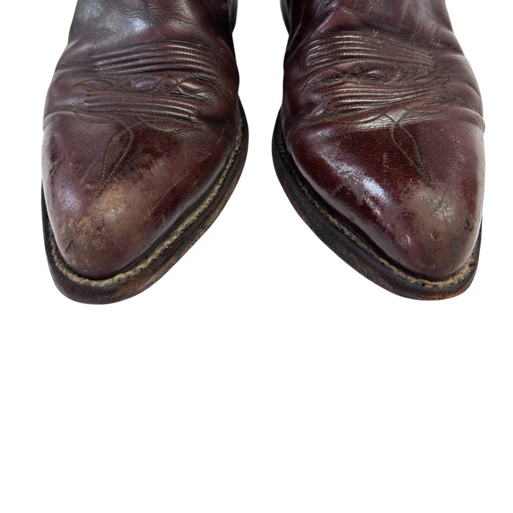 Dan Post Western Cowboy Boots Cherry Brown MENS SiZE 10D 6934 | Finer Things Resale