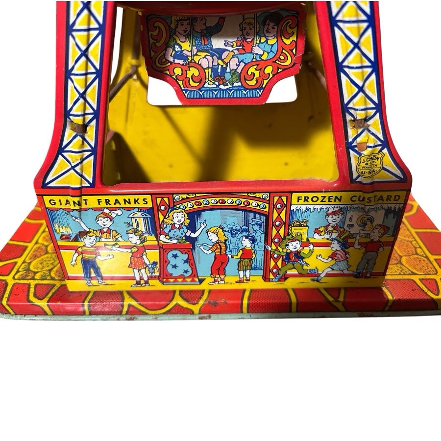 J.Chein Tin Litho Hercules Ferris Wheel Wind-Up toy VINTAGE 1930's | Finer Things Resale