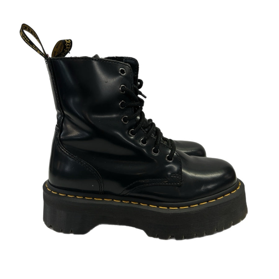 Dr Martens Jaden Platform Boots Leather Platform Combat Biker UNISEX W 7 / M 6 | Finer Things Resale