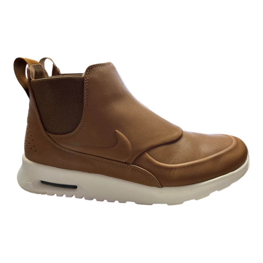 Nike Air Max Thea Mid Boots Brown Leather Chelsea Sneakers Size 8.5 859550-200