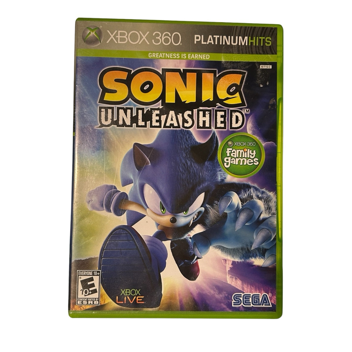 Sonic Unleashed XBOX 360 Platinum Hits Sega Game 2008 Rated E