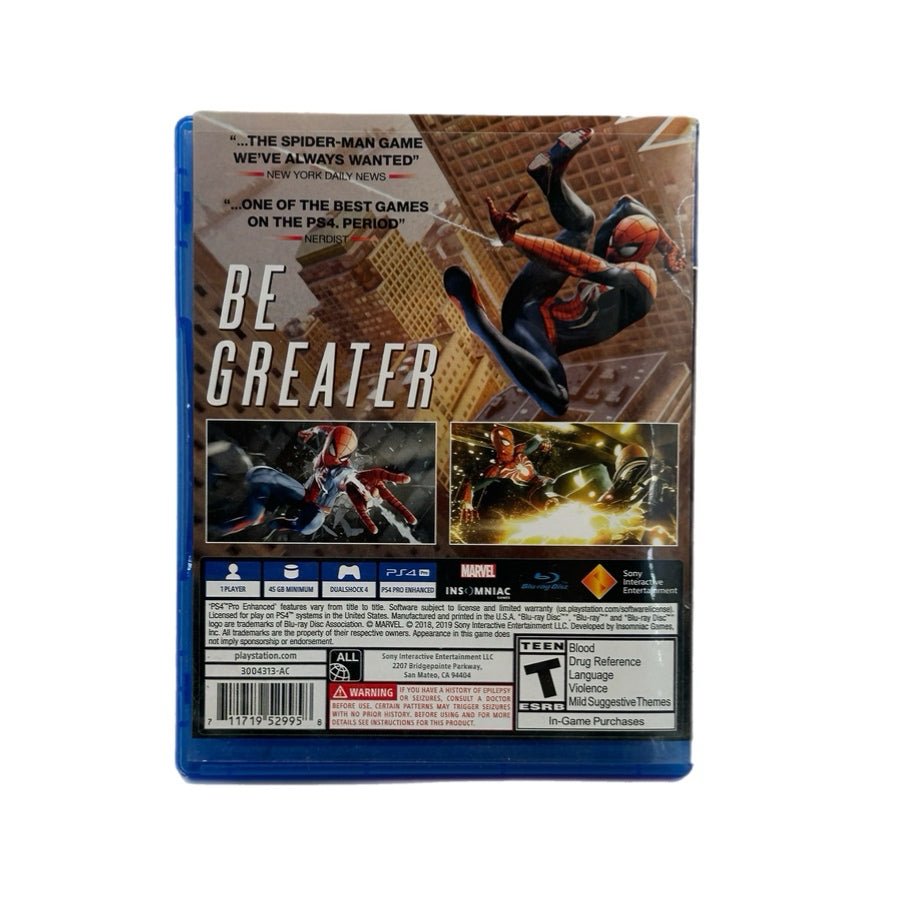 Marvel's Spiderman Game of the Year Edition Playstation 4 PS4 Game 2019 Rated T | Finer Things Resale