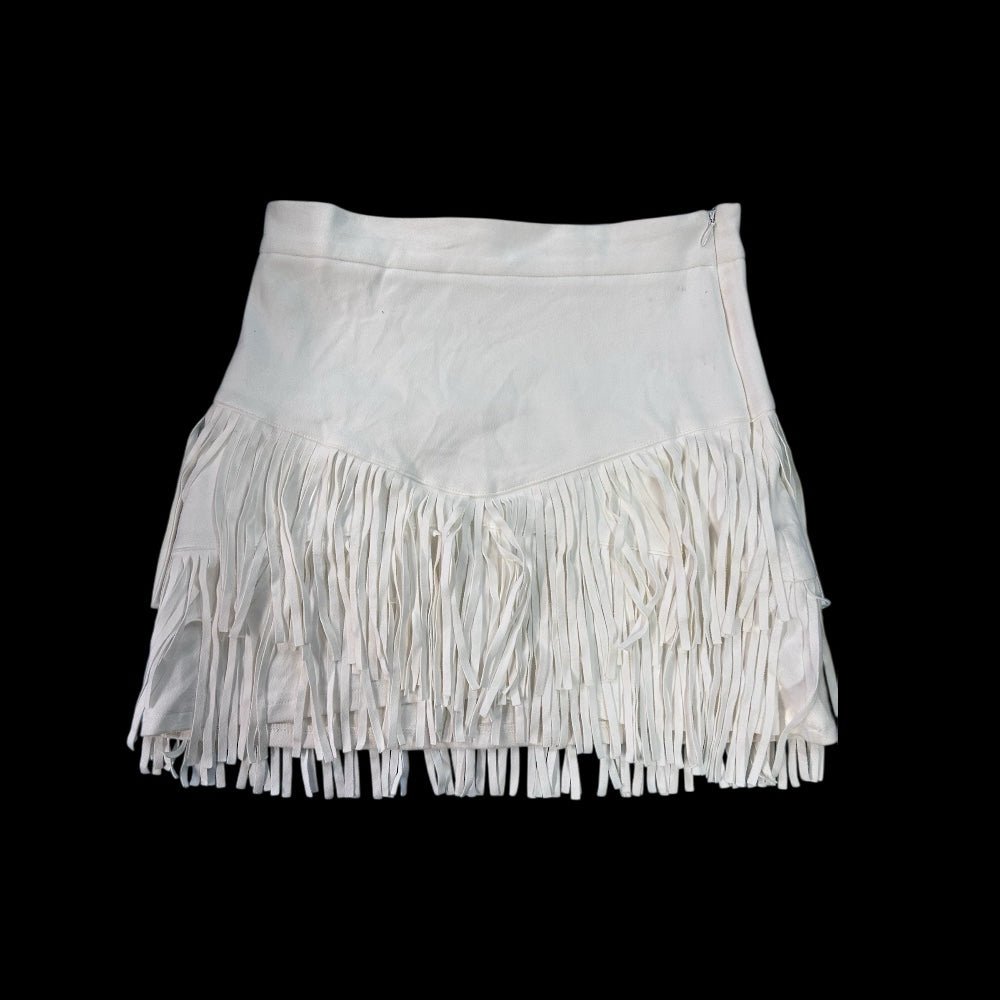 Altar'd State Fringe Mini Skirt SIZE MEDIUM | Finer Things Resale