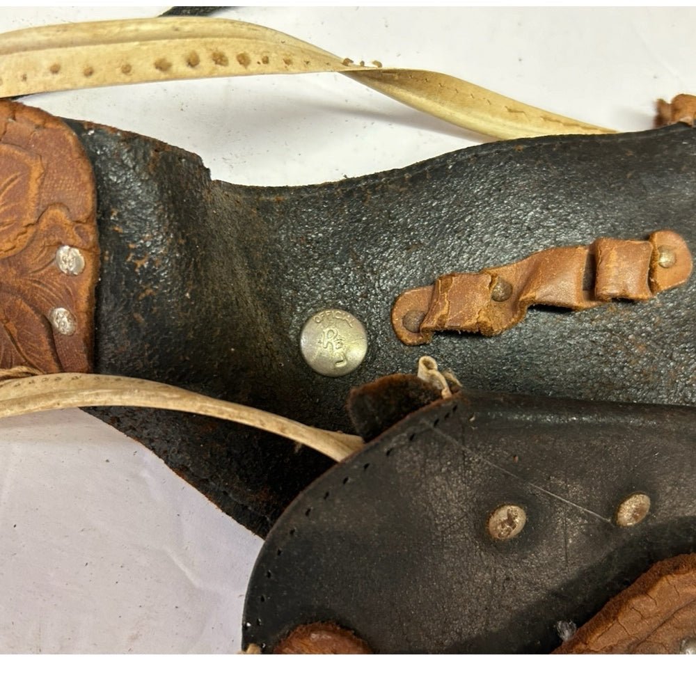 George Schmidt Roy Rogers cap gun &  Roy Rogers leather holster FOR RESTORATION | Finer Things Resale