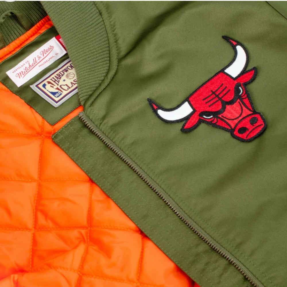 Mitchell & Ness 1991 NBA Chicago Bulls Satin Bomber Jacket Coat SIZE 2XL