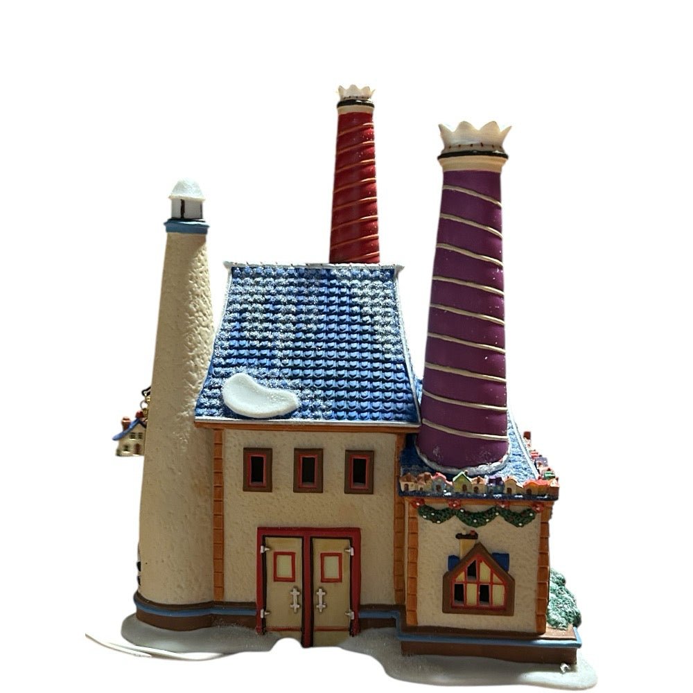 Dept 56 North Pole Porcelain Building Works Village House 30 Anniversay RETIRED | Finer Things Resale