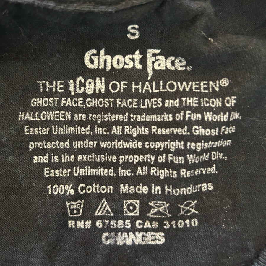 Ghost Face New York T-Shirt Black Acid Wash Scream Horror Slasher Tee Mens SMALL | Finer Things Resale