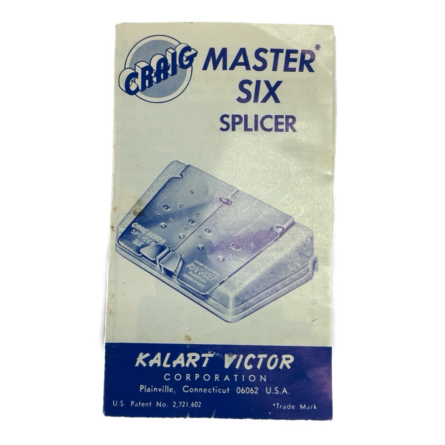 Craig Master Six Film Splicer 8mm Super 8 16mm +  box and manual Kalart VINTAGE | Finer Things Resale