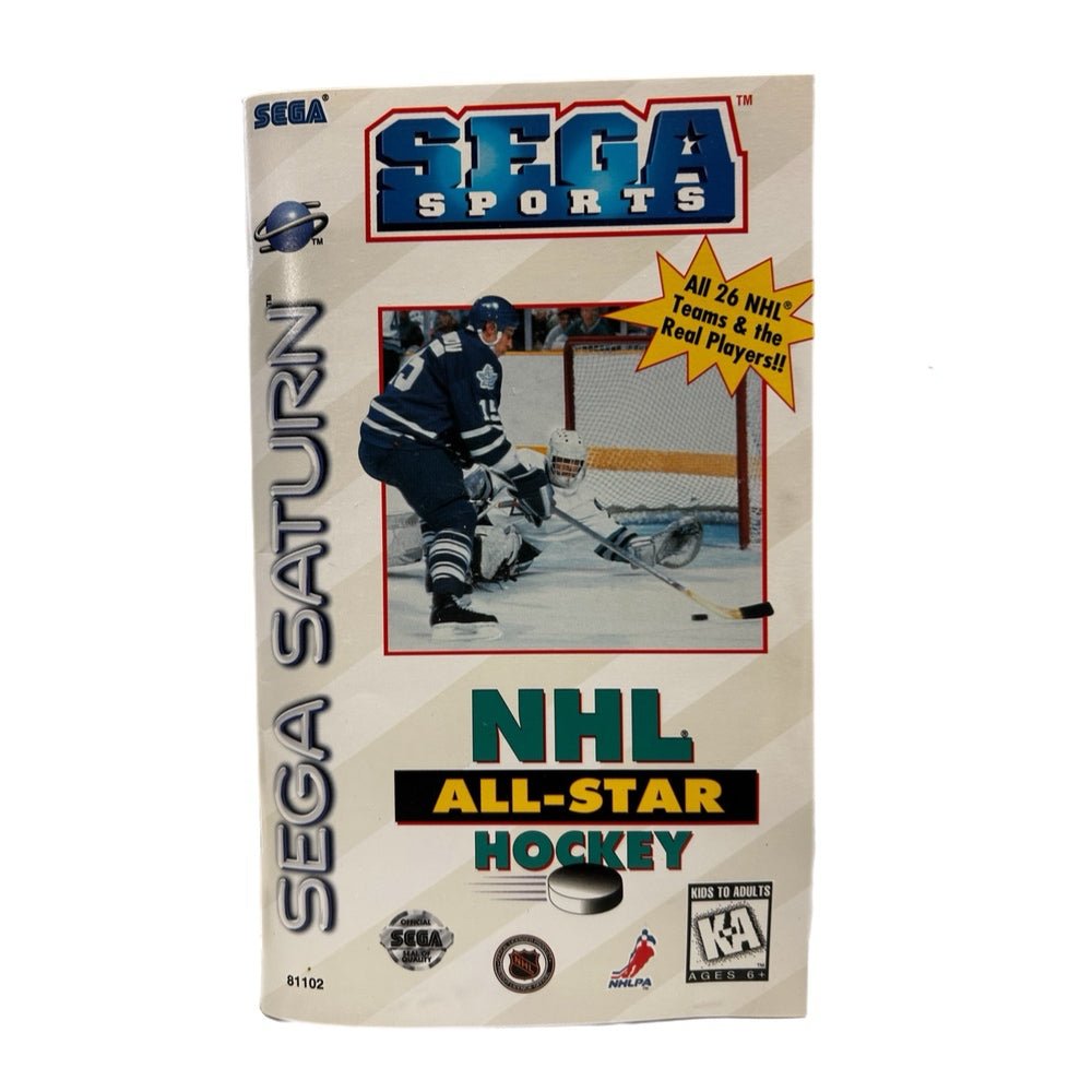 Sega Sports NHL All-Star Hockey Sega Saturn Game with booklet VINTAGE 1998 | Finer Things Resale