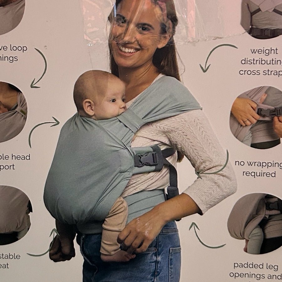 Boba Bliss Baby Wrap 2-in-1 Hybrid Carrier Sea Mist NEW! | Finer Things Resale