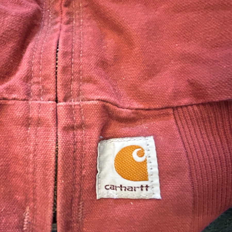 Carhartt Red Sand Women's Active Jacket Coat Quilted Hoodie SIZE LARGE VINTAGE | Finer Things Resale