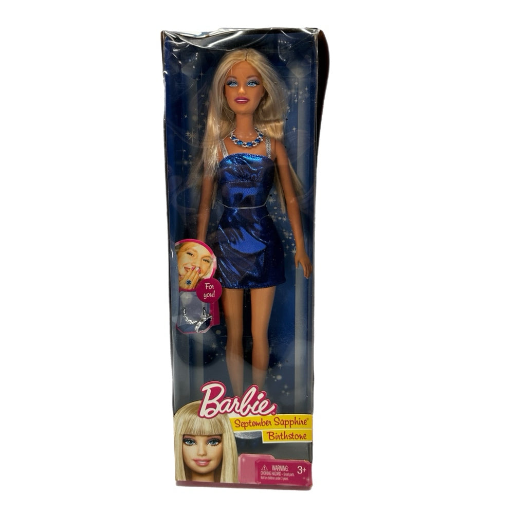 Barbie September Sapphire Birthstone Doll 2010 V9527 NRFB | Finer Things Resale