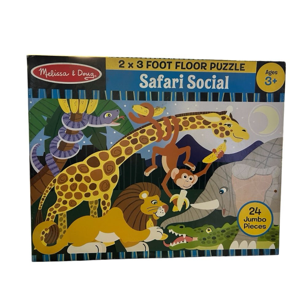 Melissa & Doug Safari Social Jumbo 24 piece floor puzzle | Finer Things Resale