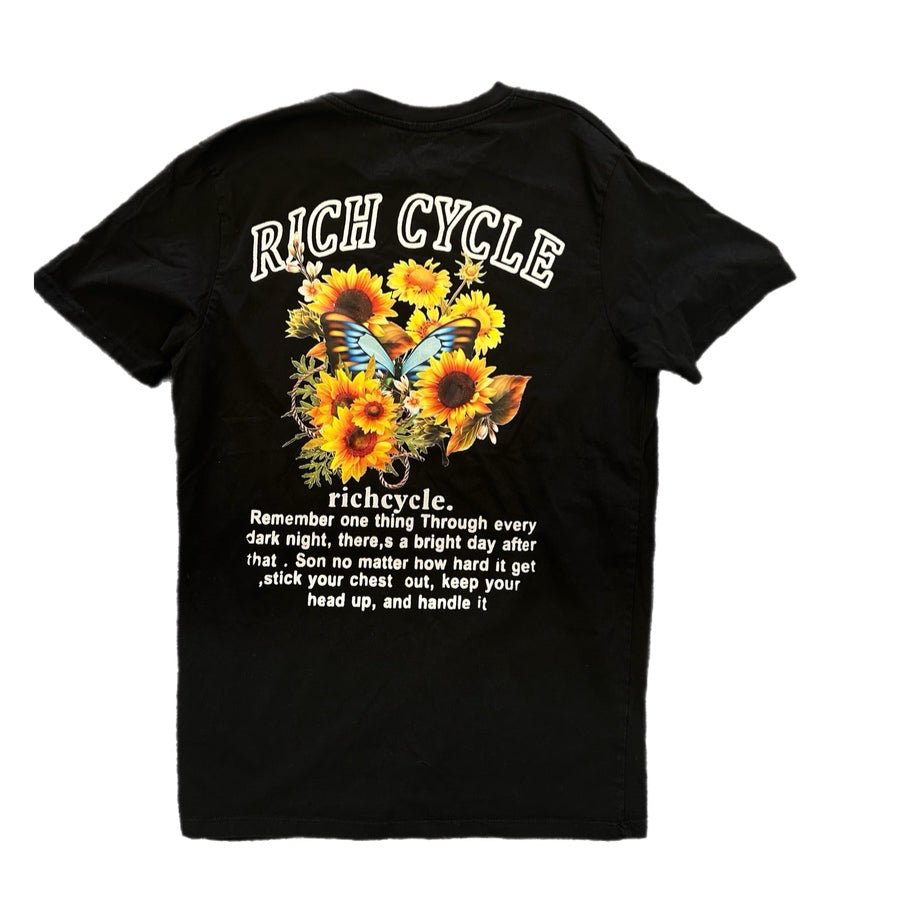 Rich Cycle T-Shirt Sunflower Butterfly Graphic Tee MENS SIZE SMALL | Finer Things Resale